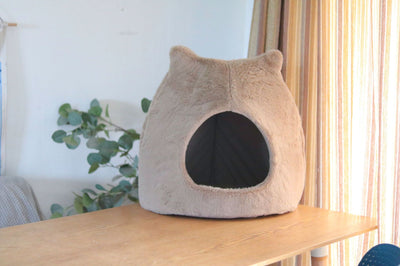 Cama Térmica para Gatos con Orejas - Nido Desmontable y Lavable para Todas las Estaciones - Image 4