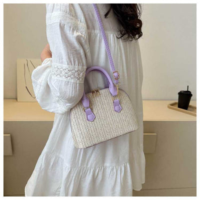 Bolsa Mensajera Tejida Portátil de Estilo Casual - Image 8