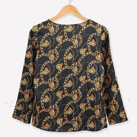 Camiseta de Cadena Impresa de Manga Larga - Image 8