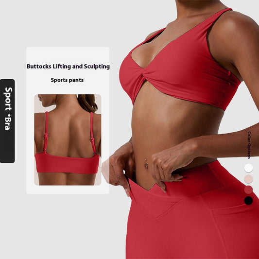 Sujetador Deportivo Mujer Espalda Cruzada Color Sólido