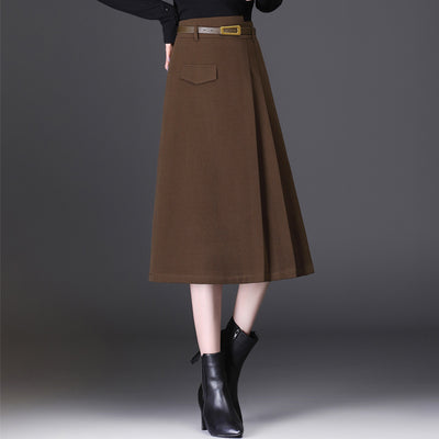 Falda Plisada A-line Midi Slim para Mujer - Image 11