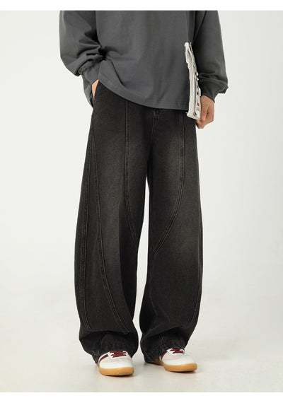 Pantalones Vaqueros Anchos Lavados para Hombre - Corte Holgado Casual - Image 16