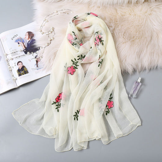 Pañuelo de Seda con Bordado Elegante Antiarrugas - Image 18