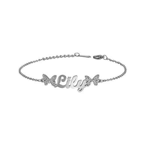 Pulsera de Acero Inoxidable con Letras Personalizadas para Mujer