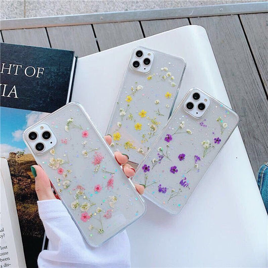 Funda para Celular Floral en Resina Epoxi Hecha a Mano - Image 2