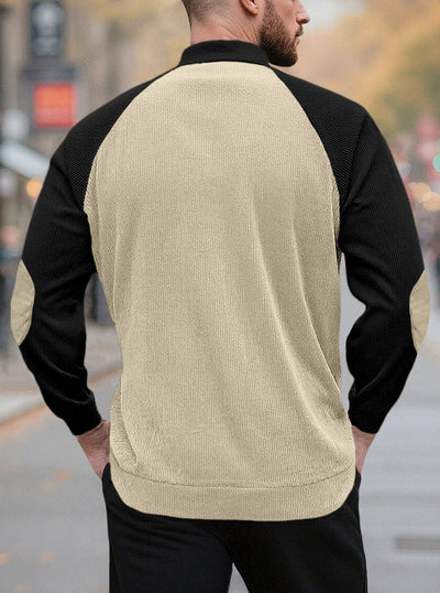Chamarra Casual Raglan para Hombre - Cuello Alto Suelto Primavera Otoño - Image 23