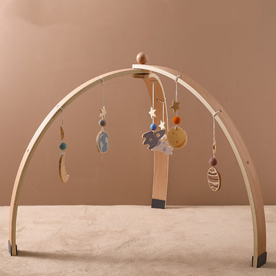 Arco de Juegos Triangular de Madera para Bebés - Gimnasio Fitness Infantil - Image 6