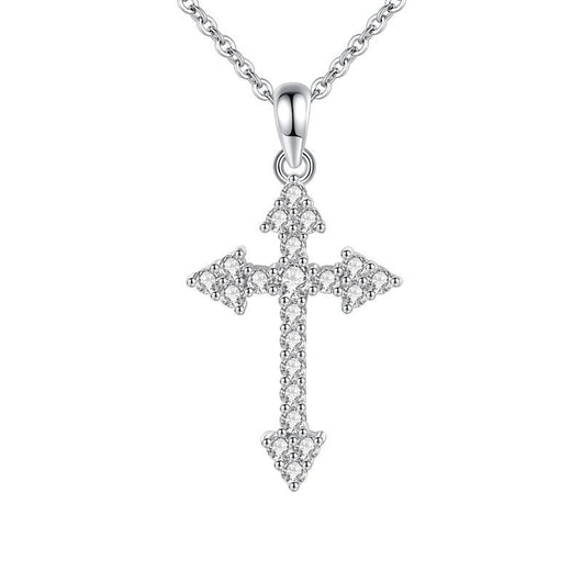 Collar Cruz de Plata 925 con Diamantes Completos - Image 10