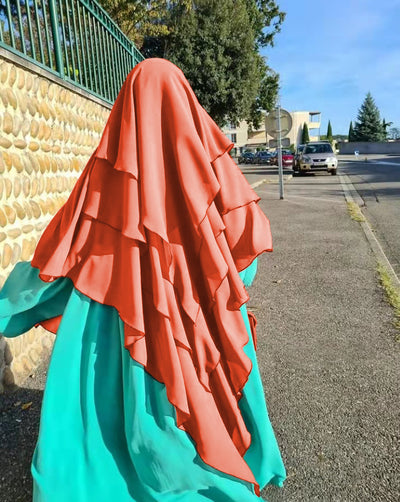 Turbante Protector Solar Multicapa para Mujer - Diseño Étnico Tradicional - Image 6