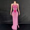 Vestido Bodycon Brillante sin Mangas con Cintura Ajustada para Fiesta y Presentaciones
