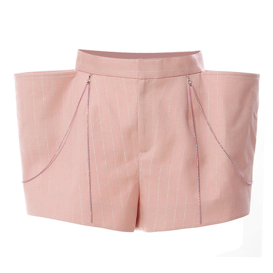 Shorts Brillantes Atrevidos con Strass - Estilo Neutral Chic para Mujer