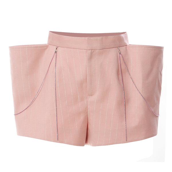 Shorts Brillantes Atrevidos con Strass - Estilo Neutral Chic para Mujer