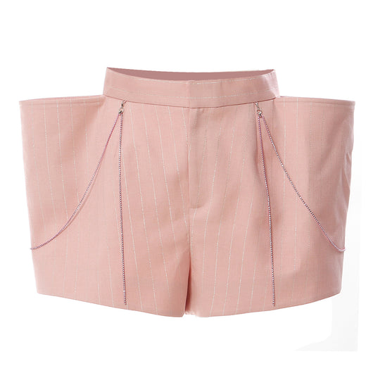 Shorts Brillantes Atrevidos con Strass - Estilo Neutral Chic para Mujer