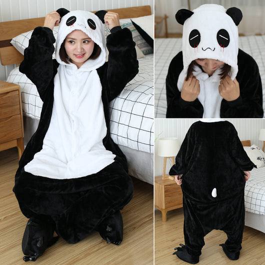 Pijama Integral de Franela con Animales Cartoon - Image 4