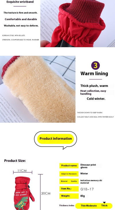 Guantes de Esquí Infantiles Impermeables con Forro Polar Acolchado - Image 13