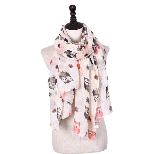 Chal Estampado con Búhos de Colores para Mujer - Image 14