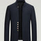 Traje Zhongshan de Lana Tweed con Cuello Mao - Elegancia Tailored Refinada