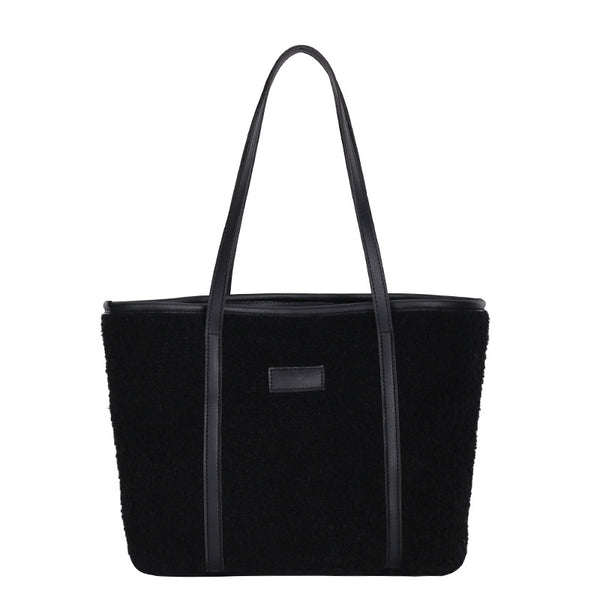 Bolso de Mujer Grande en Lana de Cordero con Textura Premium