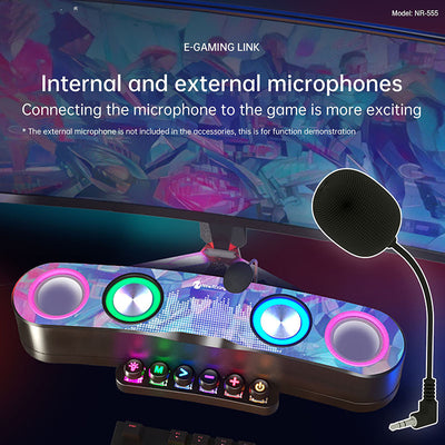 Parlante Gaming Bluetooth Colorido para Escritorio con LED - Image 5