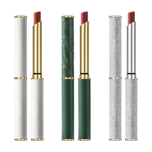 Labial Mate Terciopelo Tubo Delgado Talón Pequeño - Larga Duración - Image 10