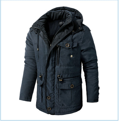 Abrigo de Algodón Acolchado Talla Grande para Hombre - Image 32