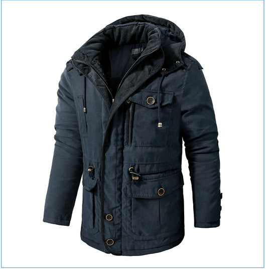 Abrigo de Algodón Acolchado Talla Grande para Hombre - Image 32