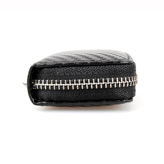 Cartera Portallaves de Cuero Microfibra con Textura Fibra de Carbono - Image 3