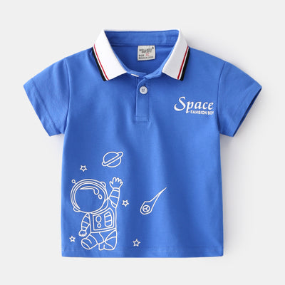 Camisa Infantil de Manga Corta con Cuello Solapa - Image 7