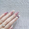 Uñas Postizas Adhesivas Degradado Púrpura Taro - Diseño Nebulosa Floral