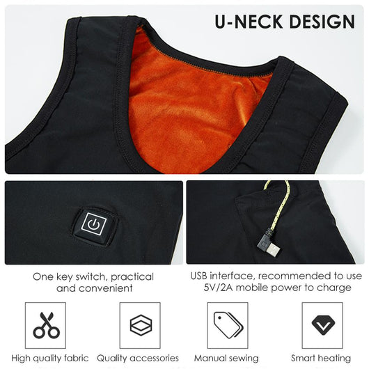 Chaleco Térmico Inteligente USB con 3 Niveles de Calor para Actividades Outdoor - Image 6