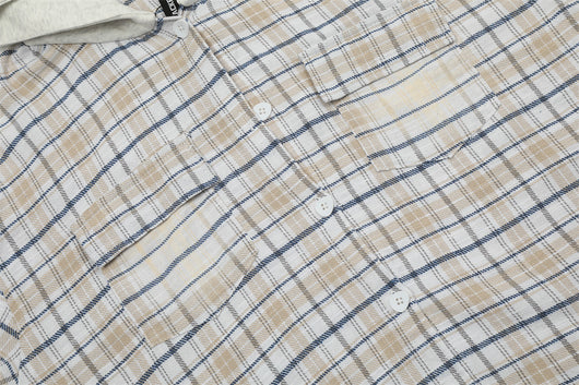 Camisa a Cuadros con Capucha Versátil para Hombre - Image 10