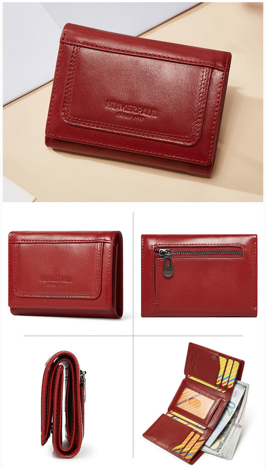 Billetera Multifuncional de Cuero Genuino con Compartimentos y Cierre - Image 13