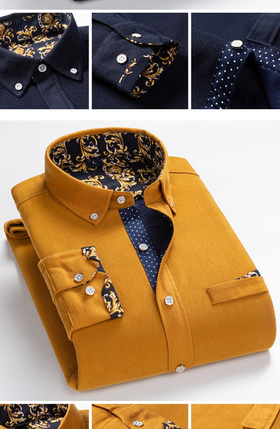Camisa Térmica de Pana con Forro Polar para Hombre - Abrigo Invernal - Image 13