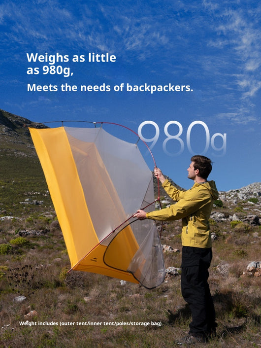 Tienda Doble Ultraligera para Camping, Senderismo y Montaña con Protección Contra Lluvia - Image 6
