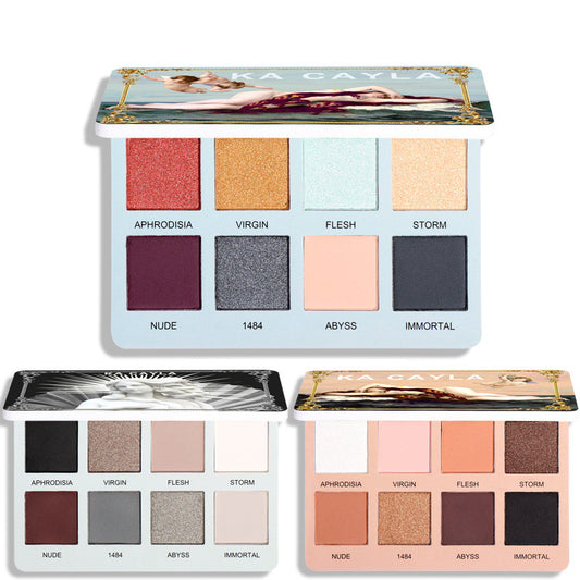 Paleta de Sombras Nacaradas con Glitter Mate Creativo