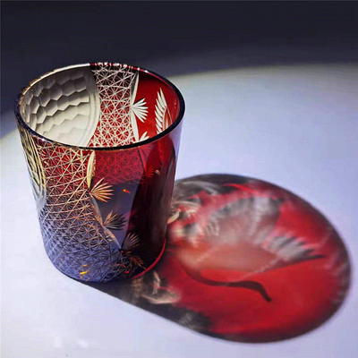 Vaso de Whiskey Edo Kiriko Pino y Grúa - Artesanía Japonesa - Image 33