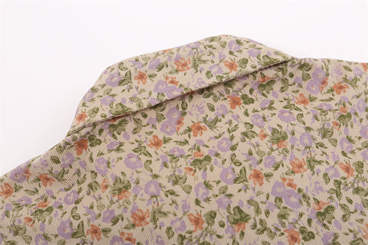 Camisa Cardigan Floral para Hombre - Bordada con Solapa, Manga Larga Suelta - Image 15