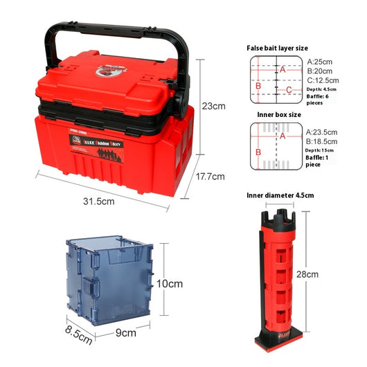 Caja de Carnada Doble Capa Grande para Pesca - Image 5