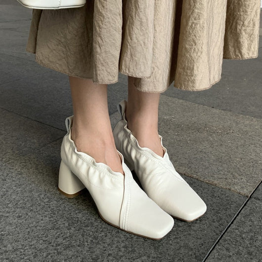 Zapatos Cómodos para Mujer con Tacón Grueso y Punta Cuadrada - Image 6