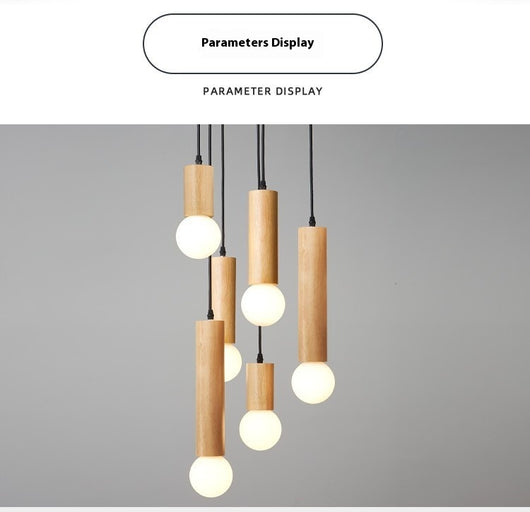 Lámpara Colgante de Madera para Restaurante - Diseño Moderno Minimalista - Image 16