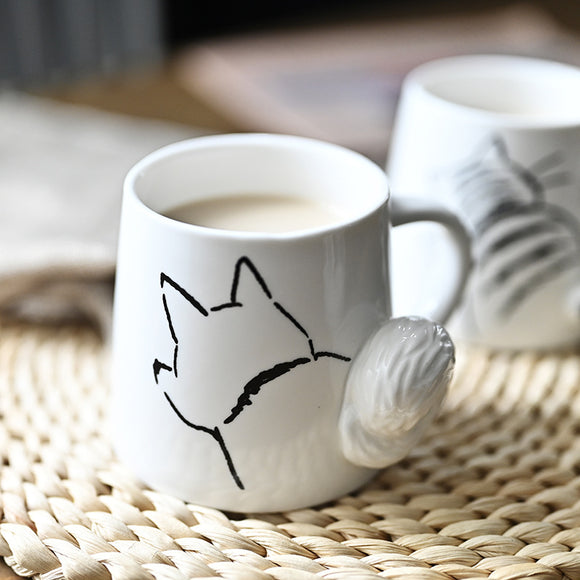 Taza de Cerámica Gato Creativo Japonés