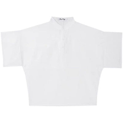 Camisa Japonesa Ligera para Hombre con Cuello Mao de Manga Corta - Image 4