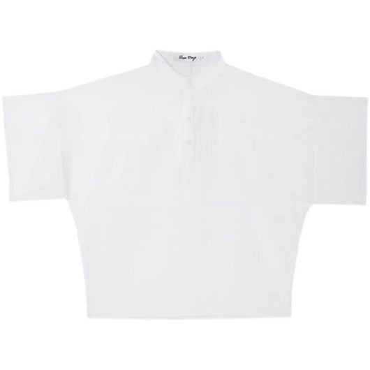 Camisa Japonesa Ligera para Hombre con Cuello Mao de Manga Corta - Image 4
