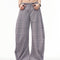 Pantalones Anchos Patchwork Retro Americano a Cuadros para Mujer