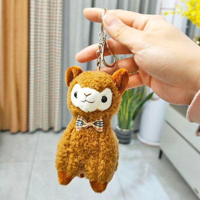 Llavero Peluche Alpaca Simulado - Adorable Caballo de Barro Miniatura - Image 8