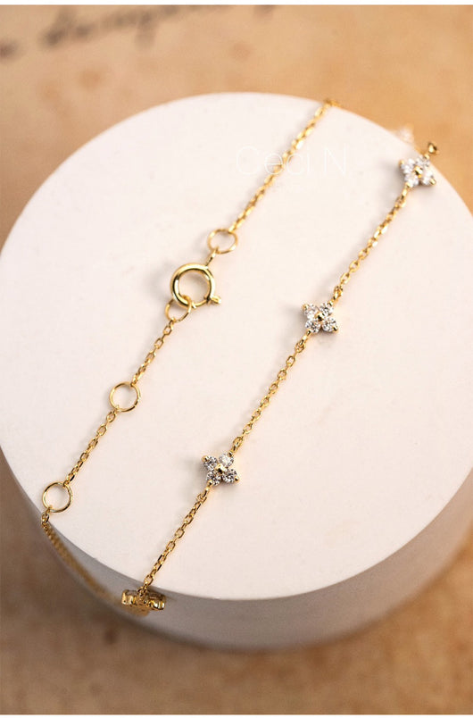 Pulsera de Plata 925 Chapada en Oro 18K con Circonitas para Mujer - Image 5