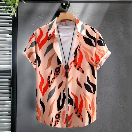 Camisa Manga Corta con Estampado Digital para Hombre - Image 15