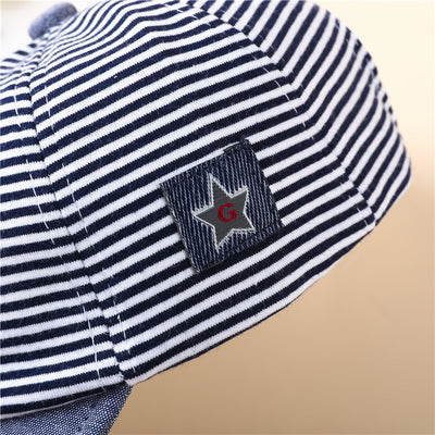 Gorro de Algodón a Rayas para Bebé con Etiqueta de Calidad Premium - Image 9