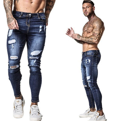 Pantalones Jeans Patchwork Fit Clásico para Hombre - Image 12