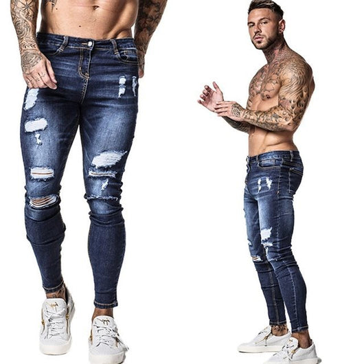 Pantalones Jeans Patchwork Fit Clásico para Hombre - Image 12
